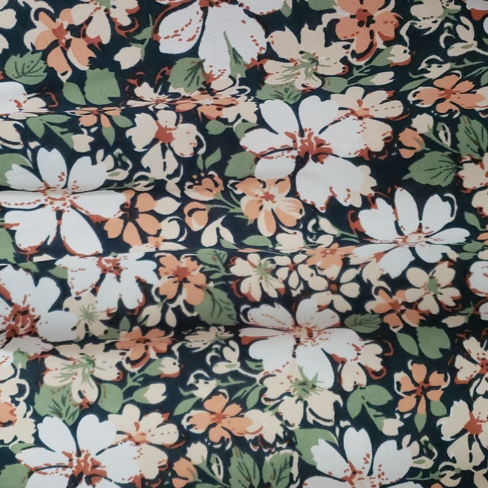 Allegra K Floral 3/4 Bell Sleeves Smocked Belted Flare Ruffle Dress Size S - Picture 16 of 16